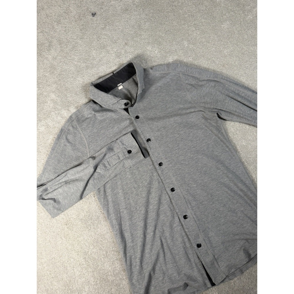 Lululemon Shirt Mens S Gray Commission Long Sleeve Classic Performance Tech
